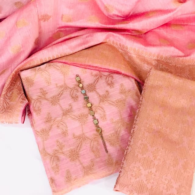 3pcs Jacquard banarsi suit